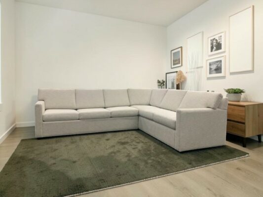 Custom Victoria sectional with Queen Size Bed 110" L x 86 "L x 34" D